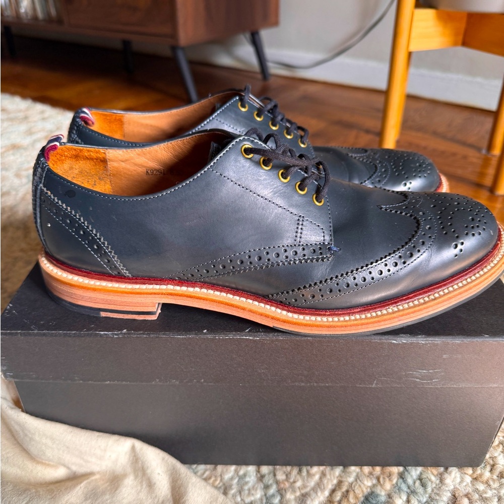 J. Crew Oar Stripe Italian Leather Shortwing Derby Shoes